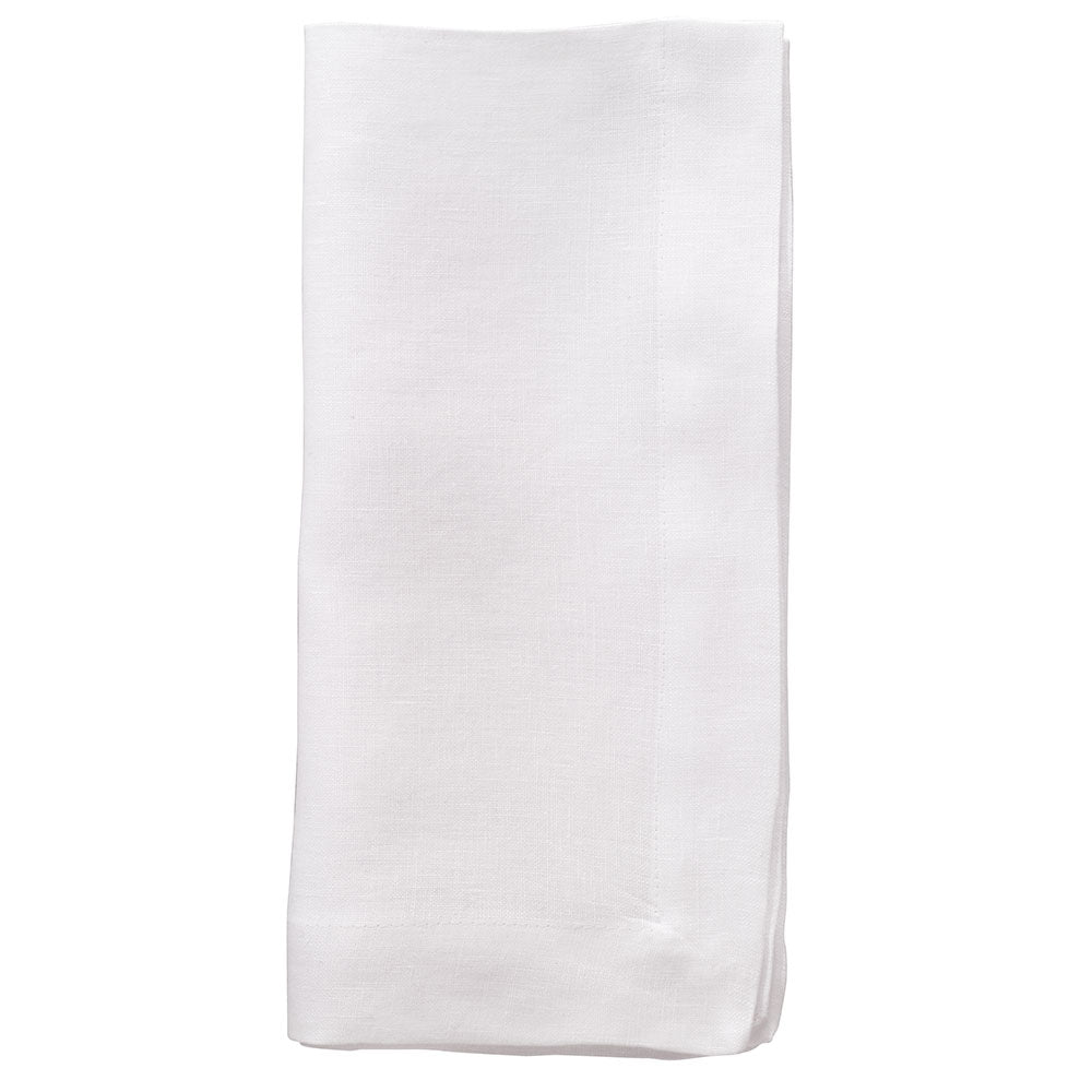 Bodrum Riviera Pure White linen napkin