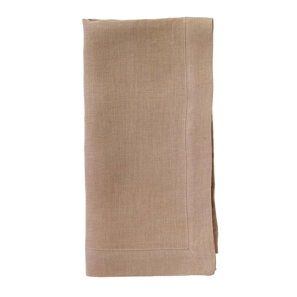 Bodrum Riviera Tobacco linen napkin
