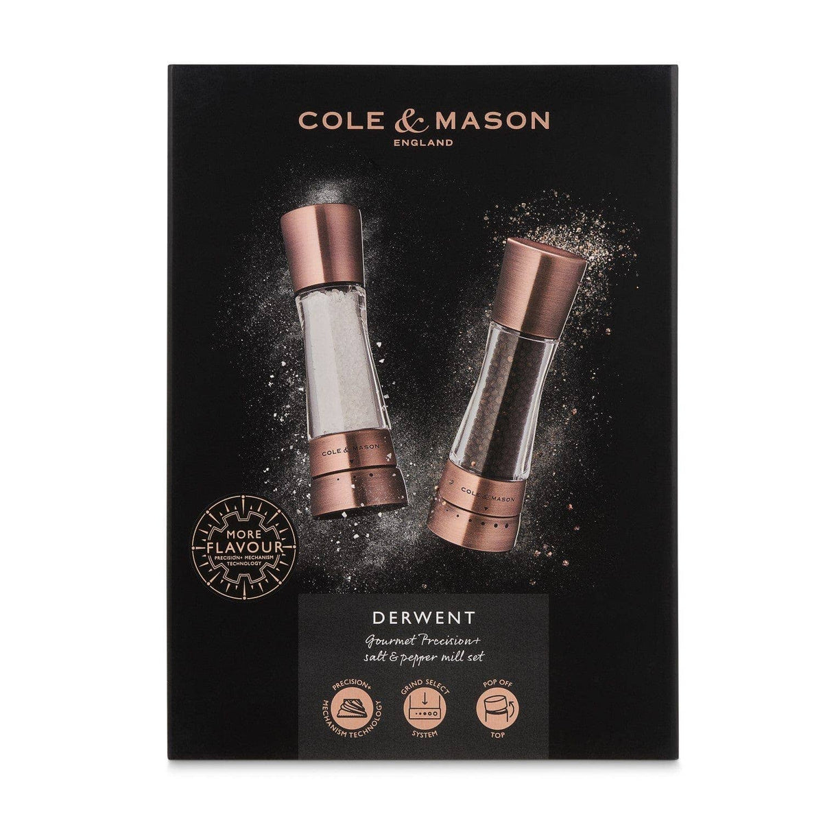 Cole & Mason Derwent Salt & Pepper Mill Gift Set, Copper