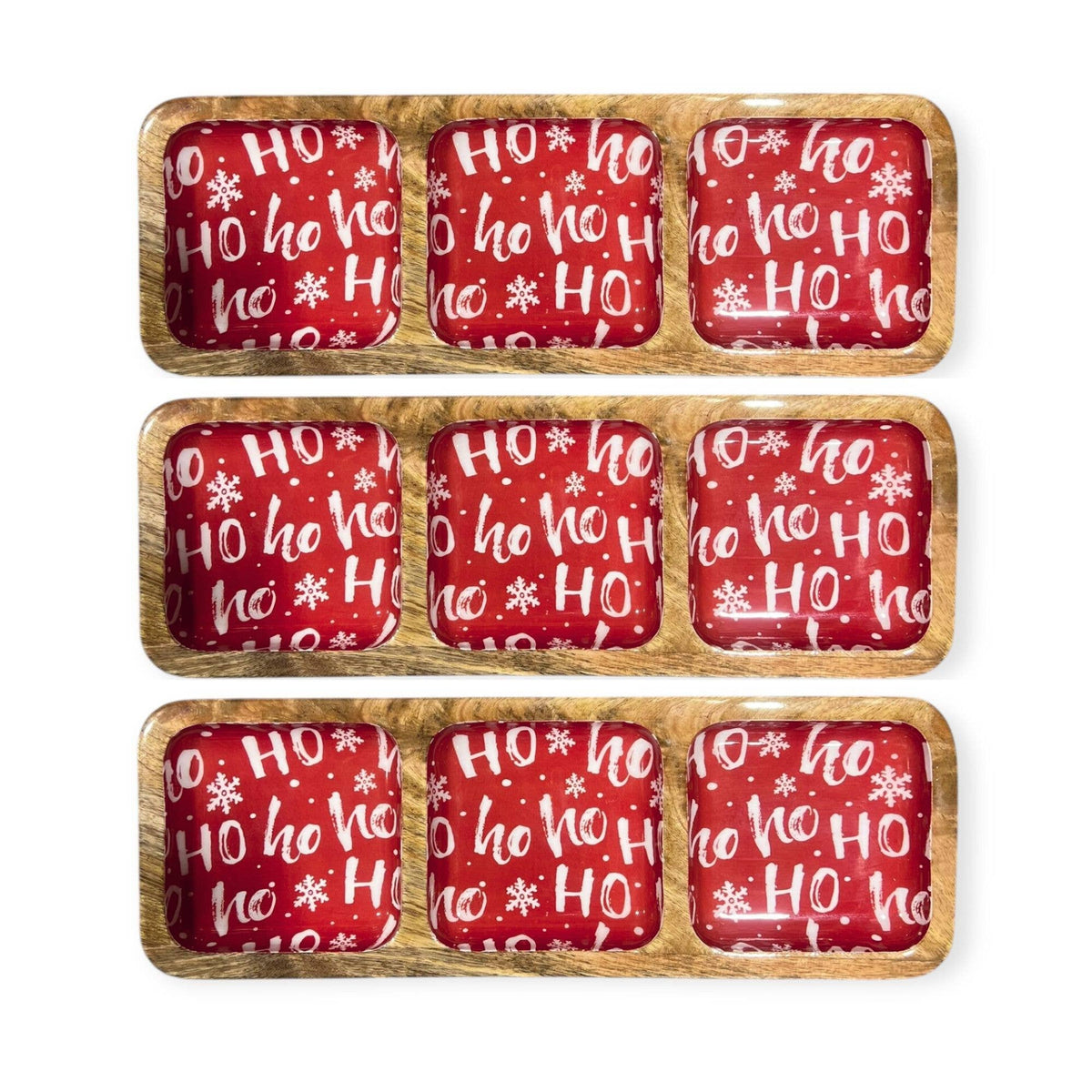 Ho Ho Ho Compartment Tray (case of 3) H-96