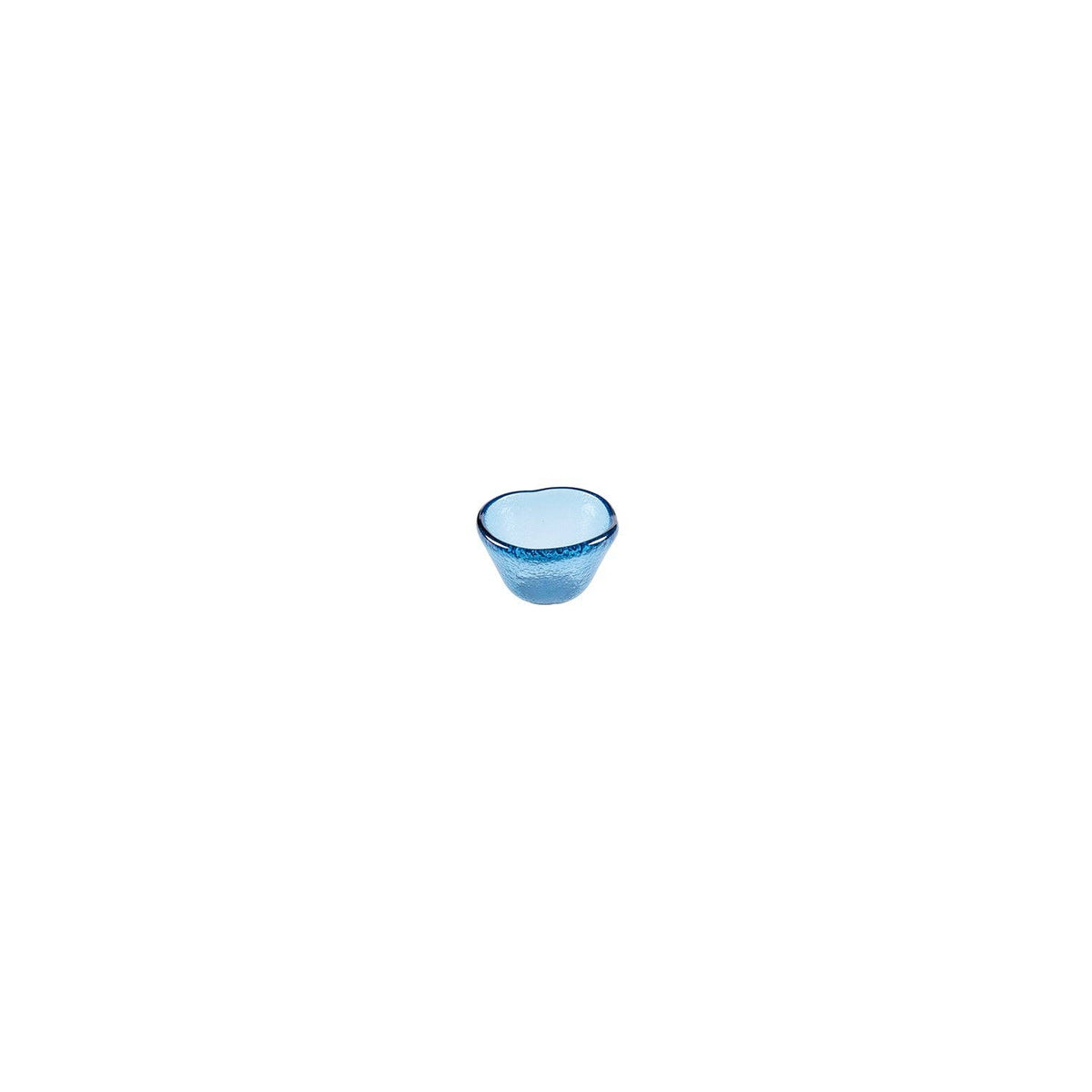Glass Dinnerware dia.3.25" h:2" 4 oz. Round Transparent Blue Glass Ramekin (Set of 4)