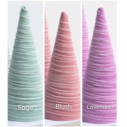 Tree Velvet 10" tall Medium, Spring Accent Tablescape