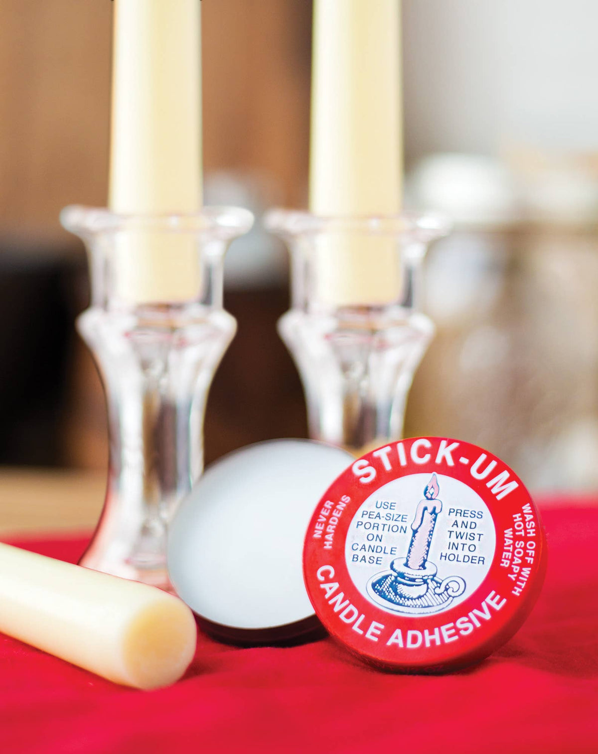 Fox Run Stick-Um Candle Adhesive, 0.5-Ounce, Display of 36