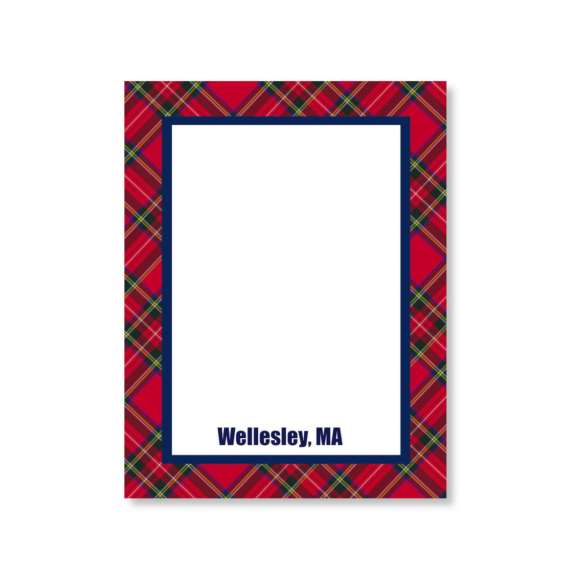 Notepad - Christmas Red Tartan Plaid