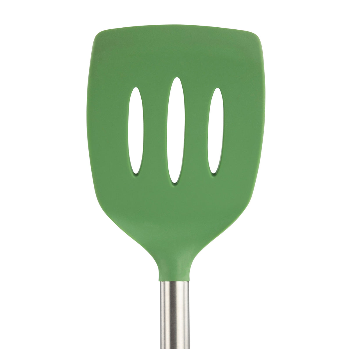 Silicone and Stainless Steel Slotted Turner - Pesto
