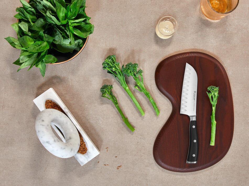 Wusthof Classic Ikon 2-Piece Santoku Set — Black