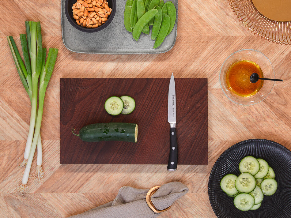 Wusthof Classic Ikon 4 1/2" Utility Knife — Black