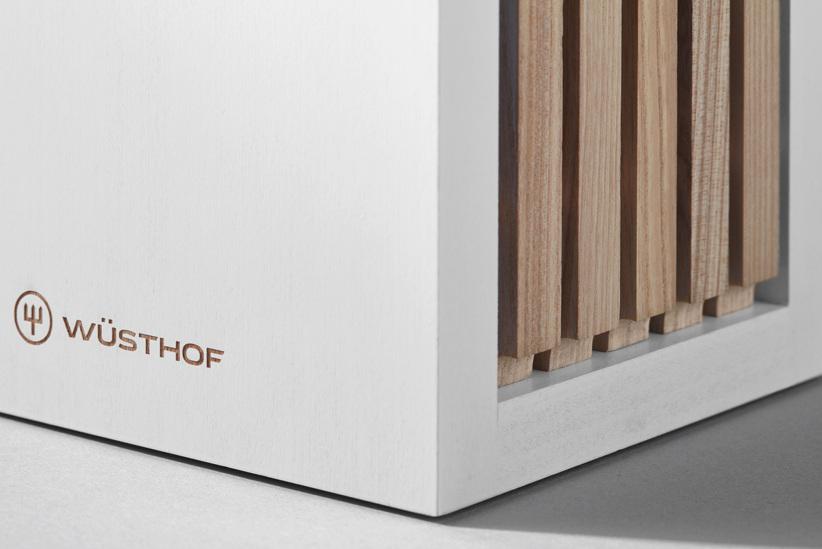 Wusthof Classic 6-Piece Knife Block Set with Santoku — White