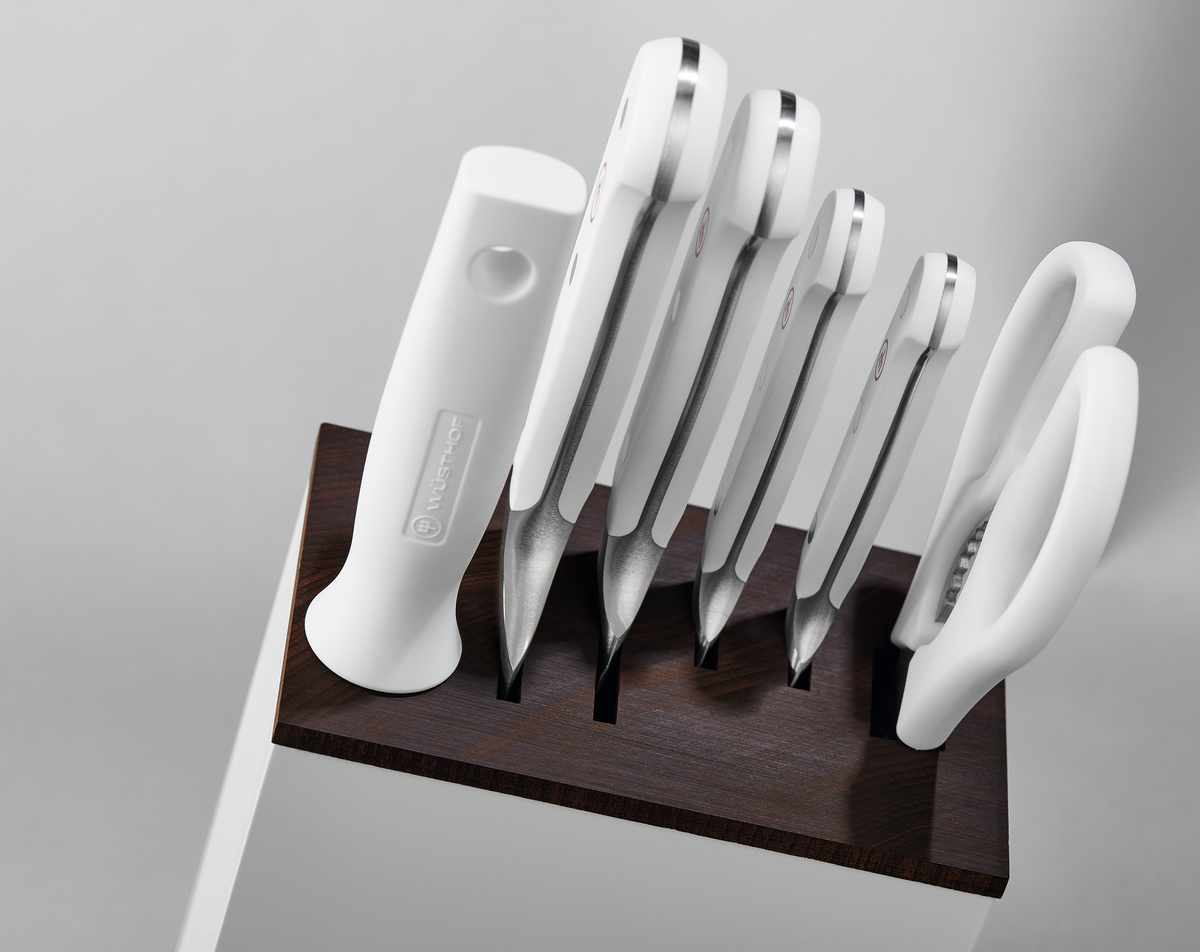 Wusthof Classic 7-Piece Knife Block Set with Santoku — Black