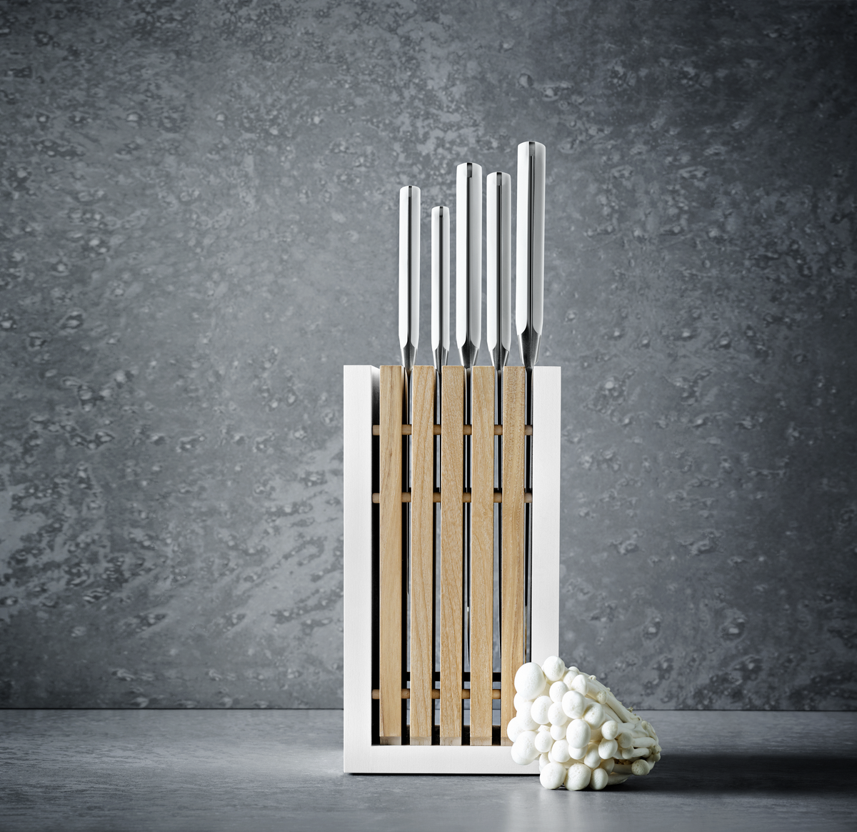 Wusthof Classic 6-Piece Knife Block Set with Santoku — White