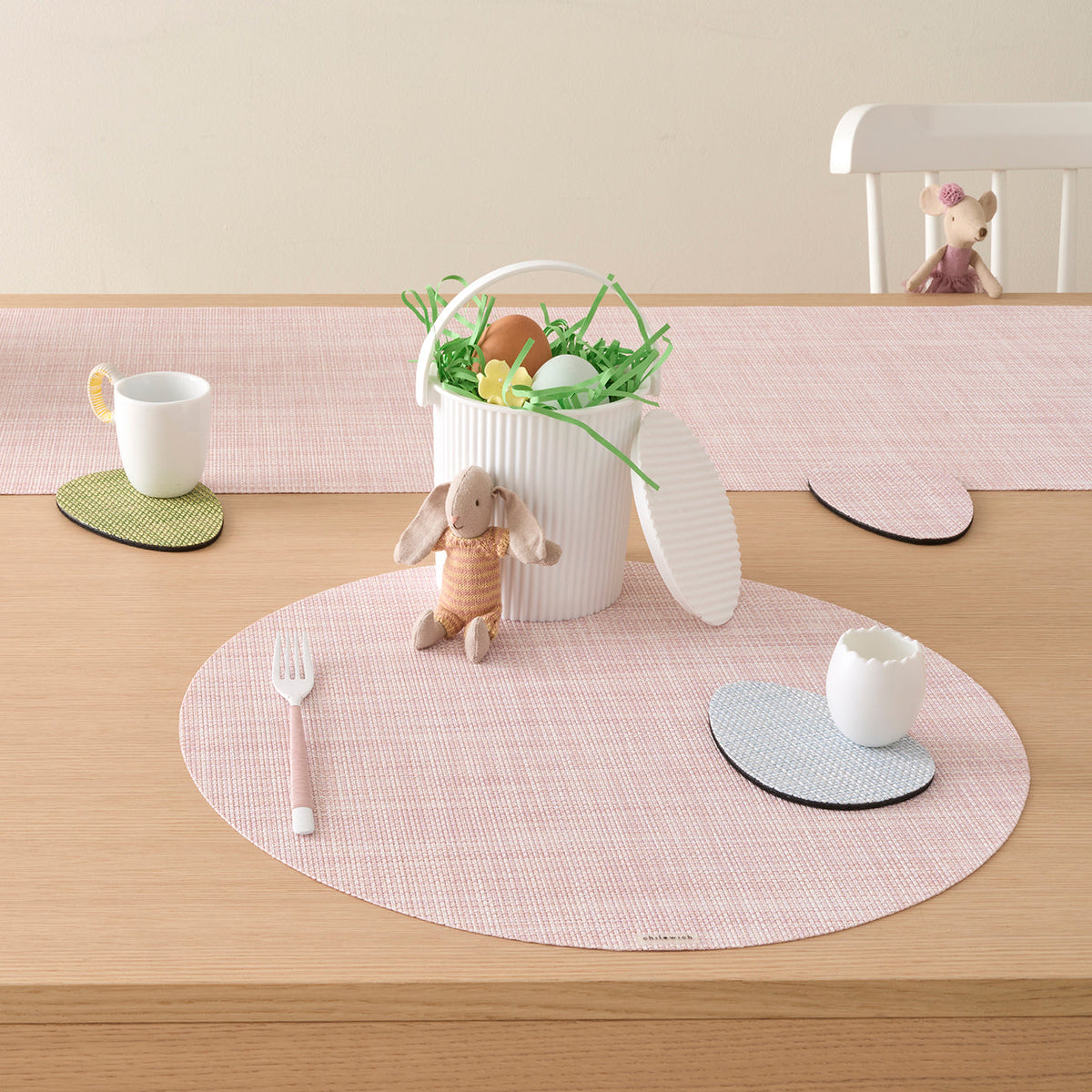 Mini Basketweave Placemat Samples - Blush