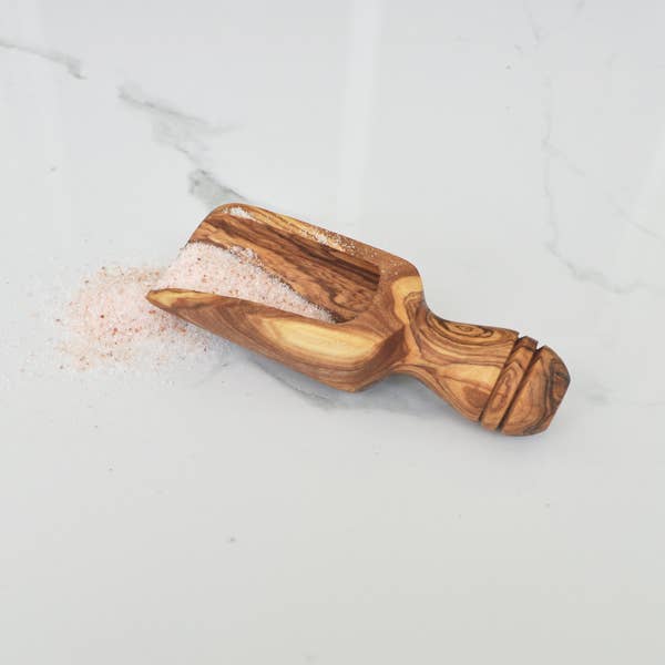 Olive Wood Salt Scoop - Large 4.75”