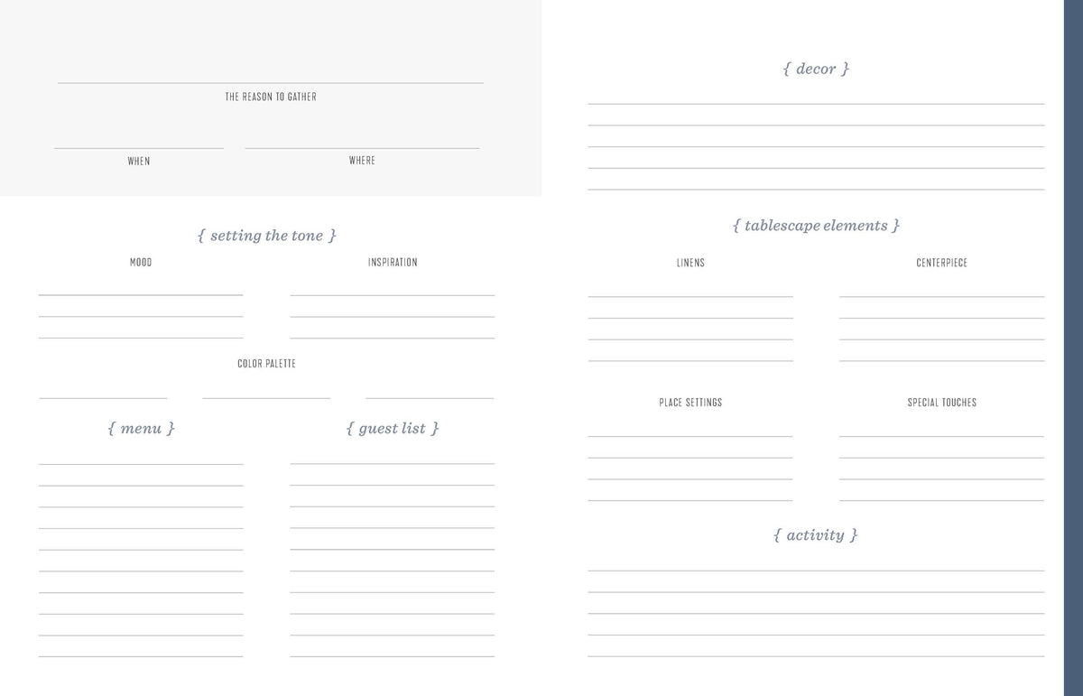 The Gift of Gathering Planner, Planner - Home