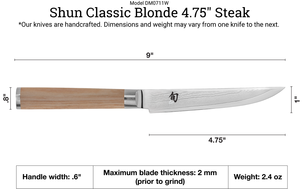 Shun Classic Blonde 4.75" Steak Knife — Blonde