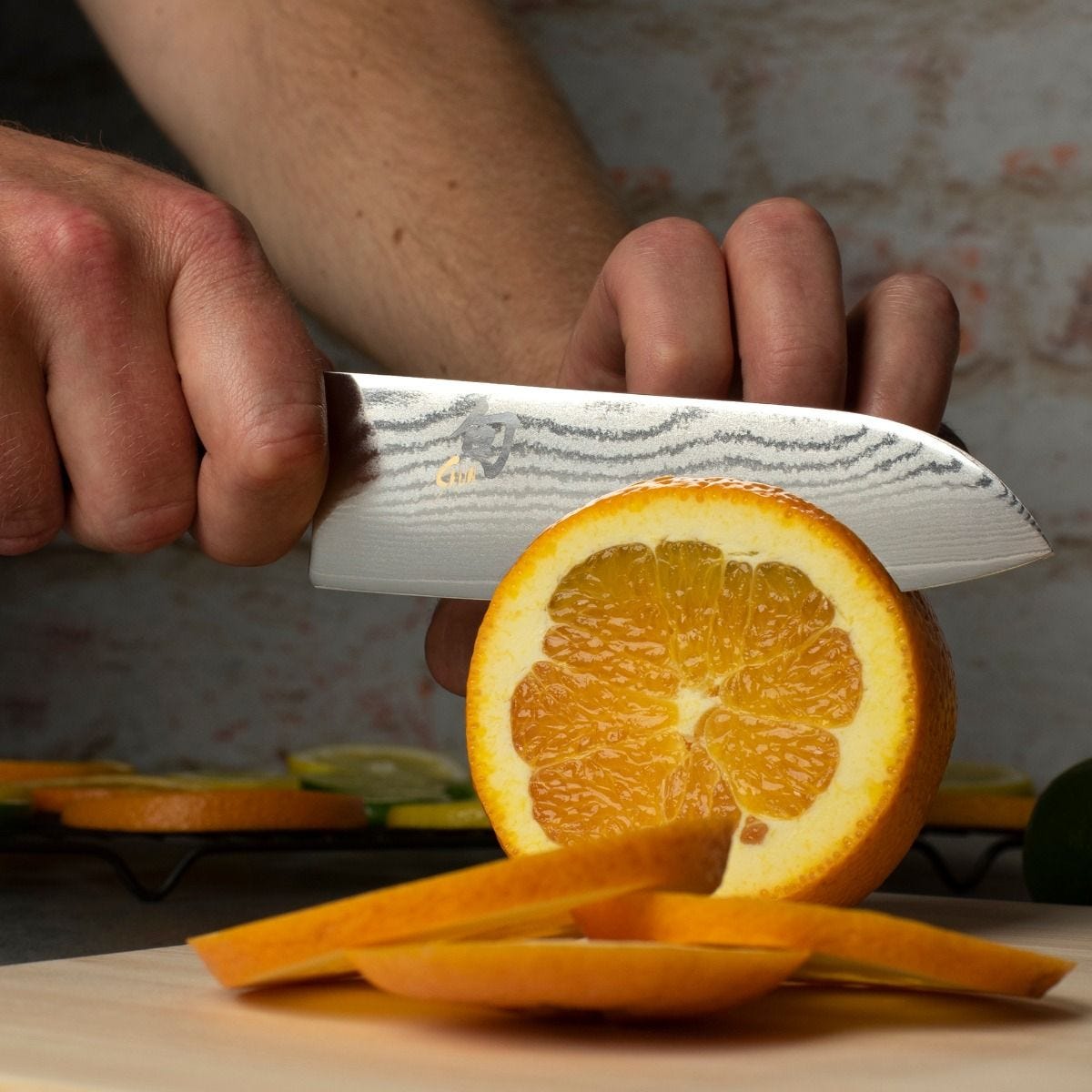 Shun Classic Blonde 5.5" Santoku — Ebony