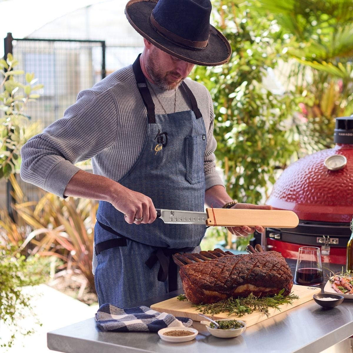 Shun Classic 12" Hollow Ground Brisket Knife — Ebony