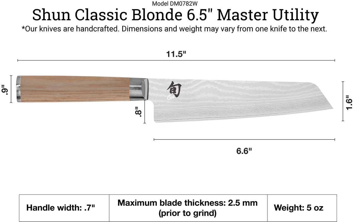 Shun Classic Blonde 6.5" Master Utility Knife — Blonde