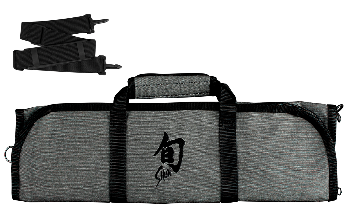 Shun 8–Slot Grey Knife Roll — Grey