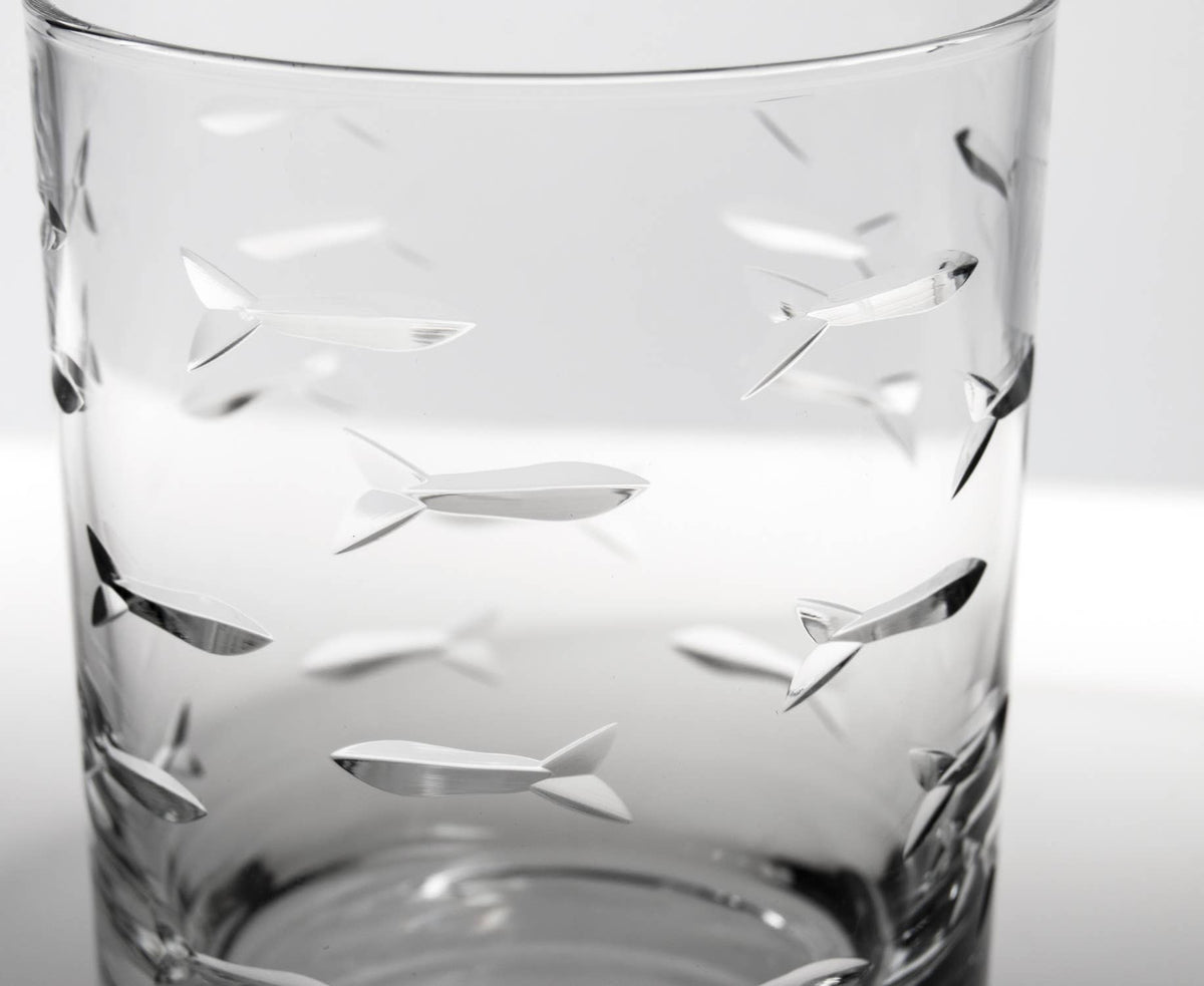 School of Fish Double Old Fashioned Glass 13oz