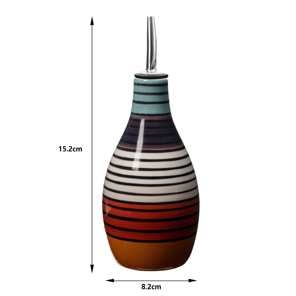 Cruet Ceramic Olive Oil Dispenser Bottle - 400ml Vinegar