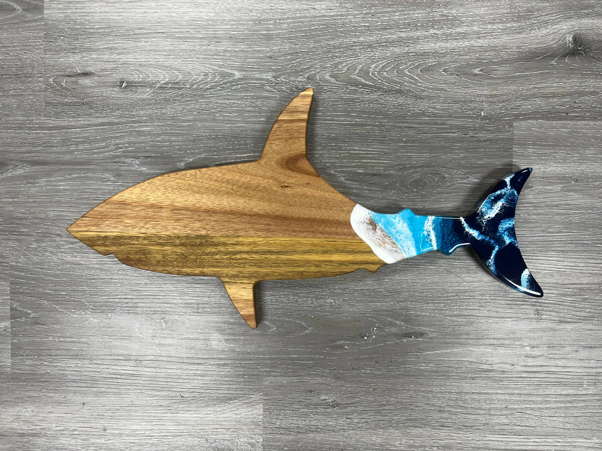 Shark-cuterie and cheese board