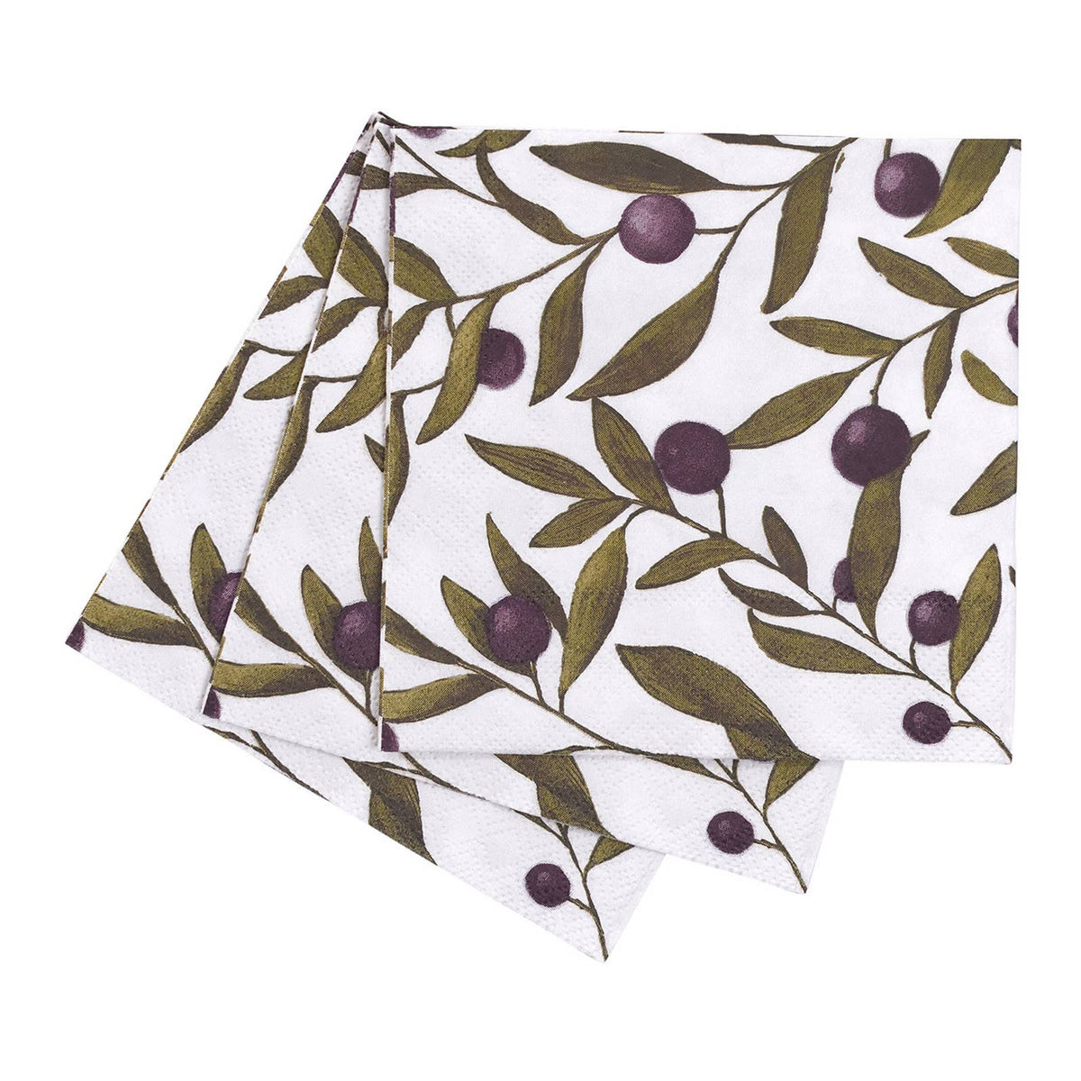 Olives Printed Paper Cocktail Napkins (Pack of 25)