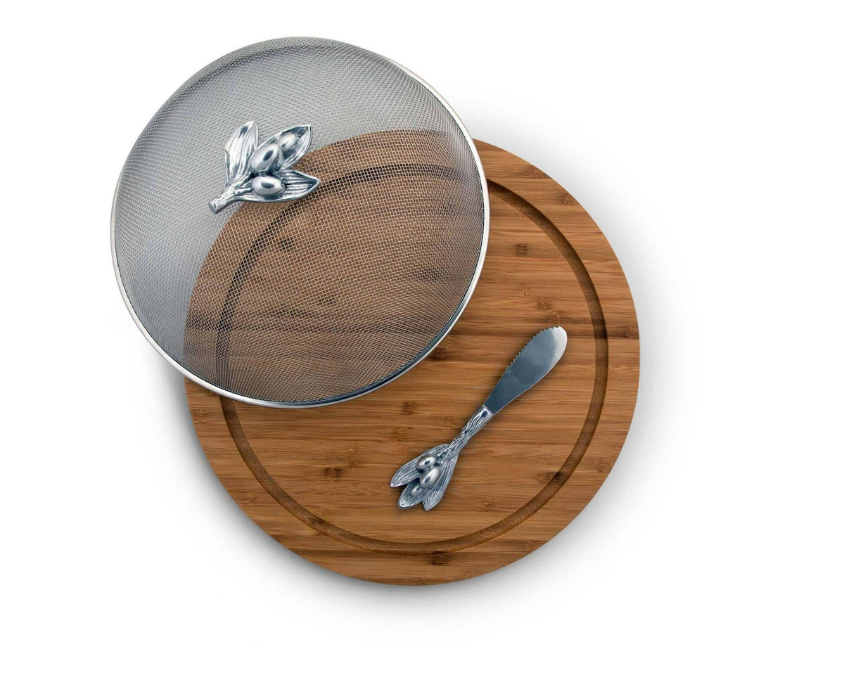 Olive 3 Piece Picnic Cheese Board / Spreader