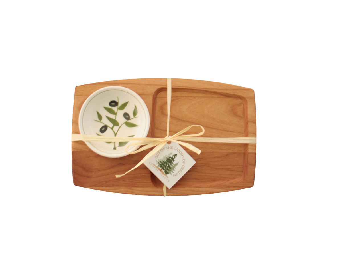 Appetizer Board with Bowl - Olive Branch