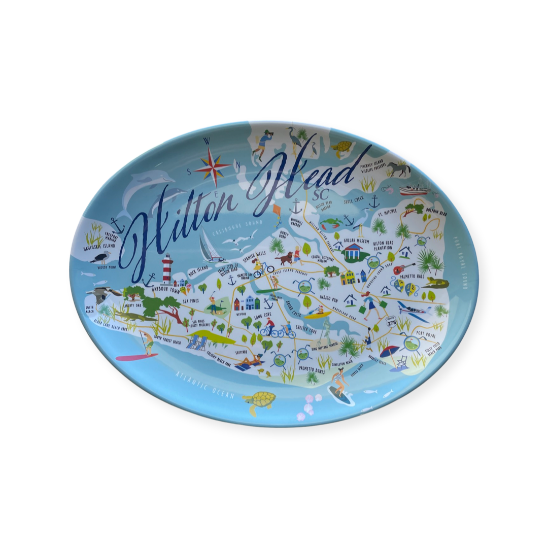 Hilton Head 16" Melamine Platter