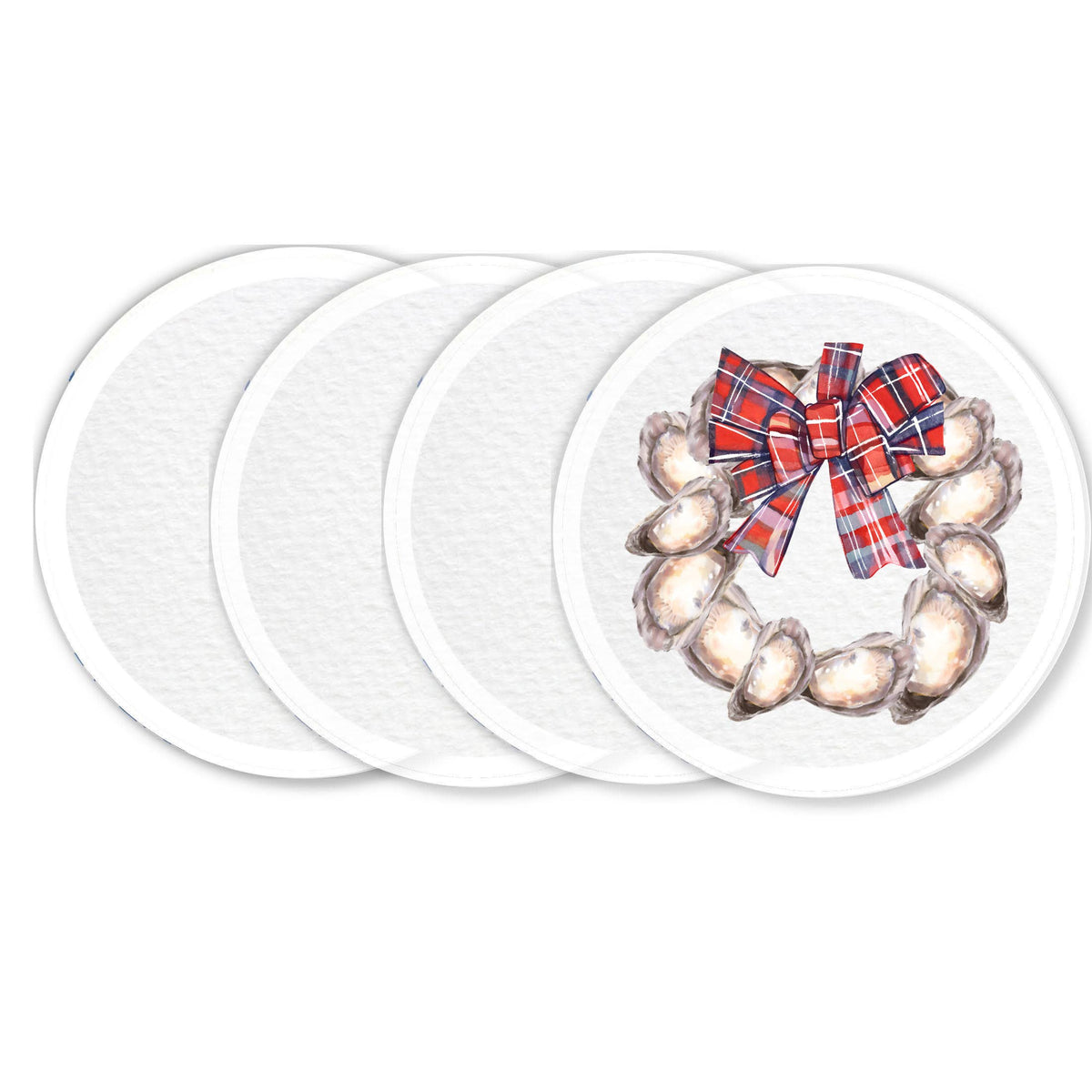 Coasters - Oyster Christmas Wreath