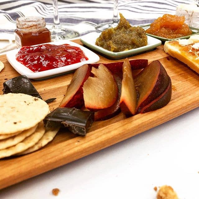 Tasting Board with Olive Green Bowls