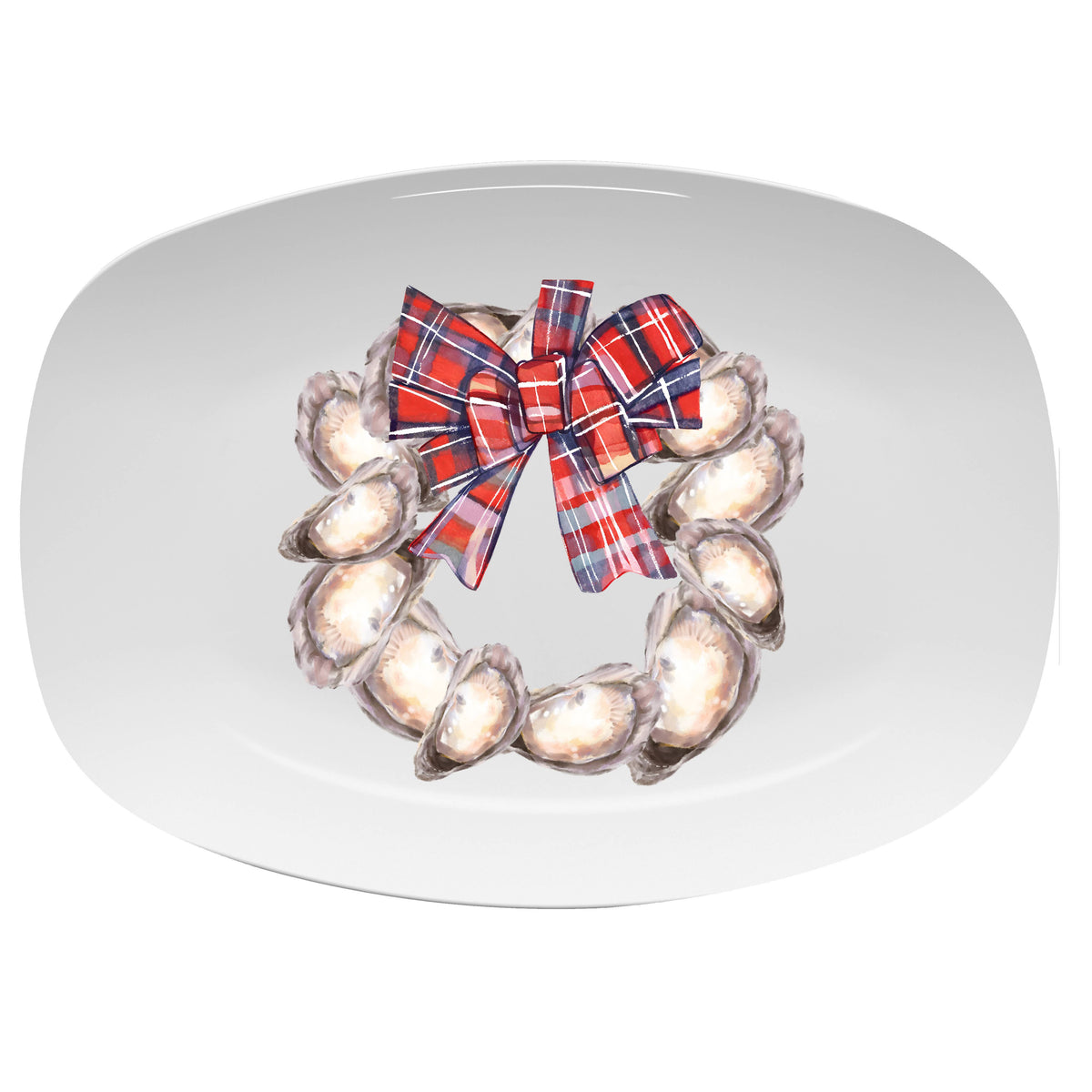 Platter - Oyster Christmas Wreath