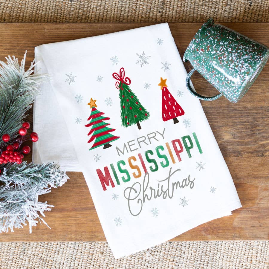 Custom Merry Christmas Tea Towel