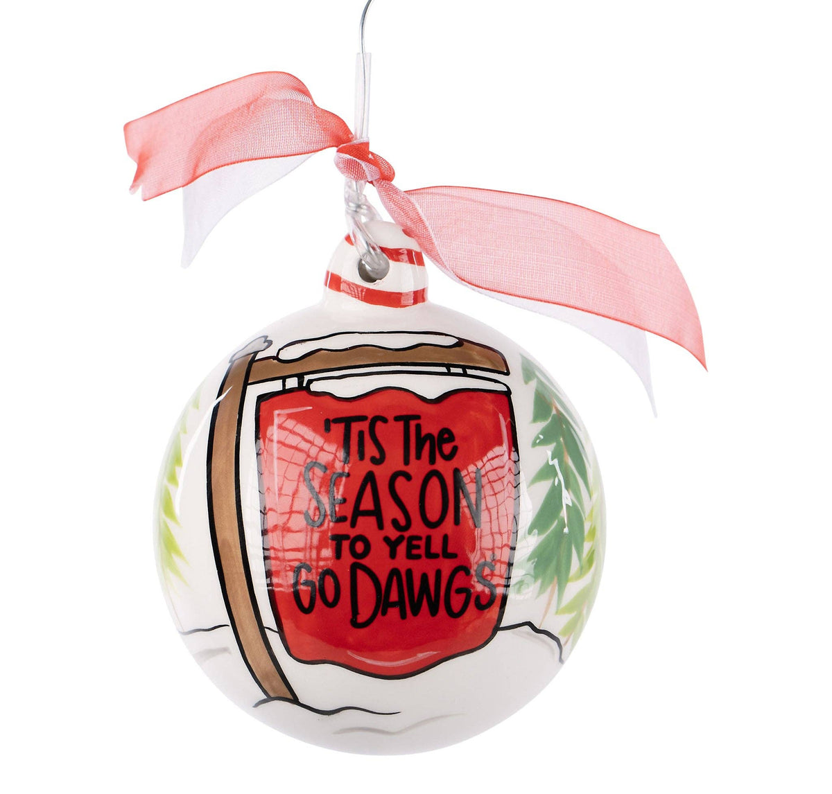 Tis the Season Georgia Snowman Ornament