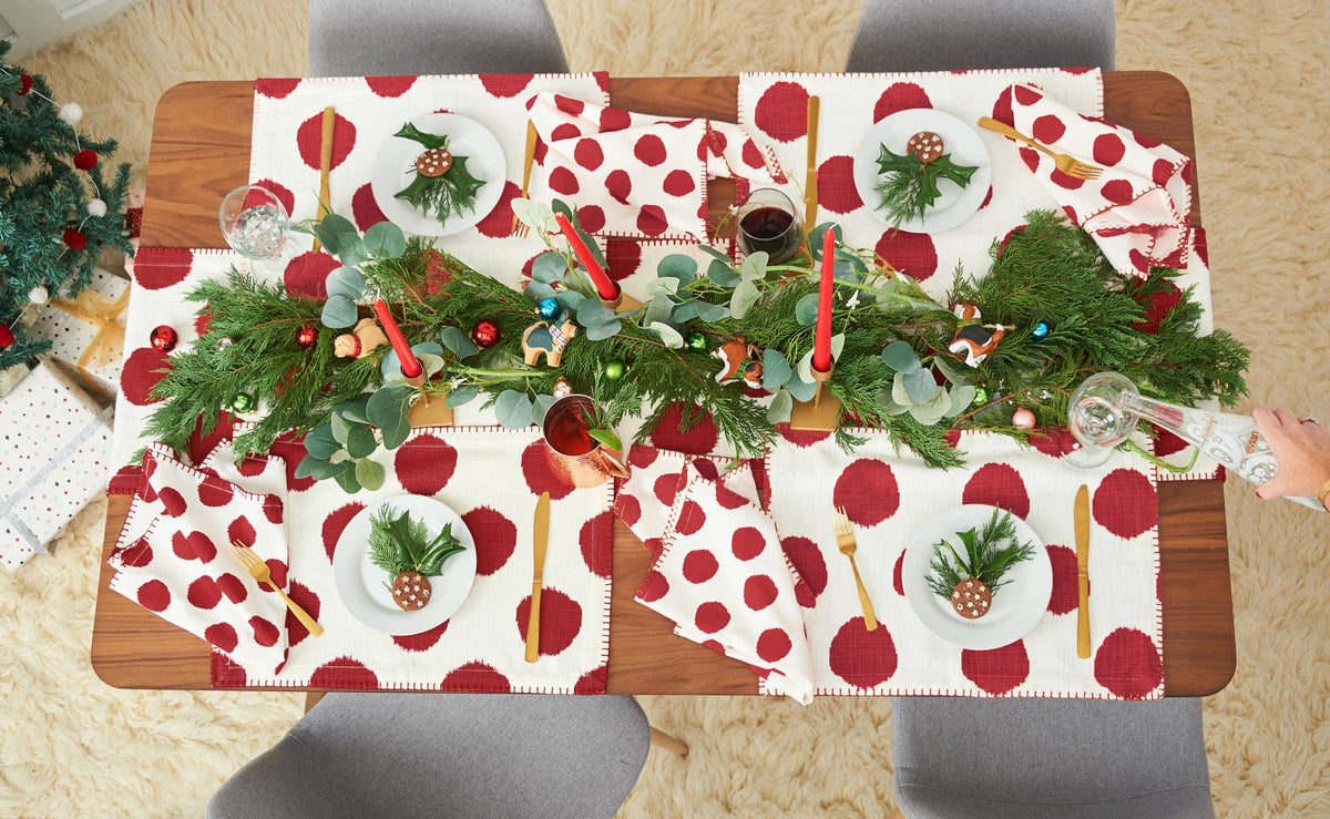 Ruby Dot Printed Napkin Set of 4