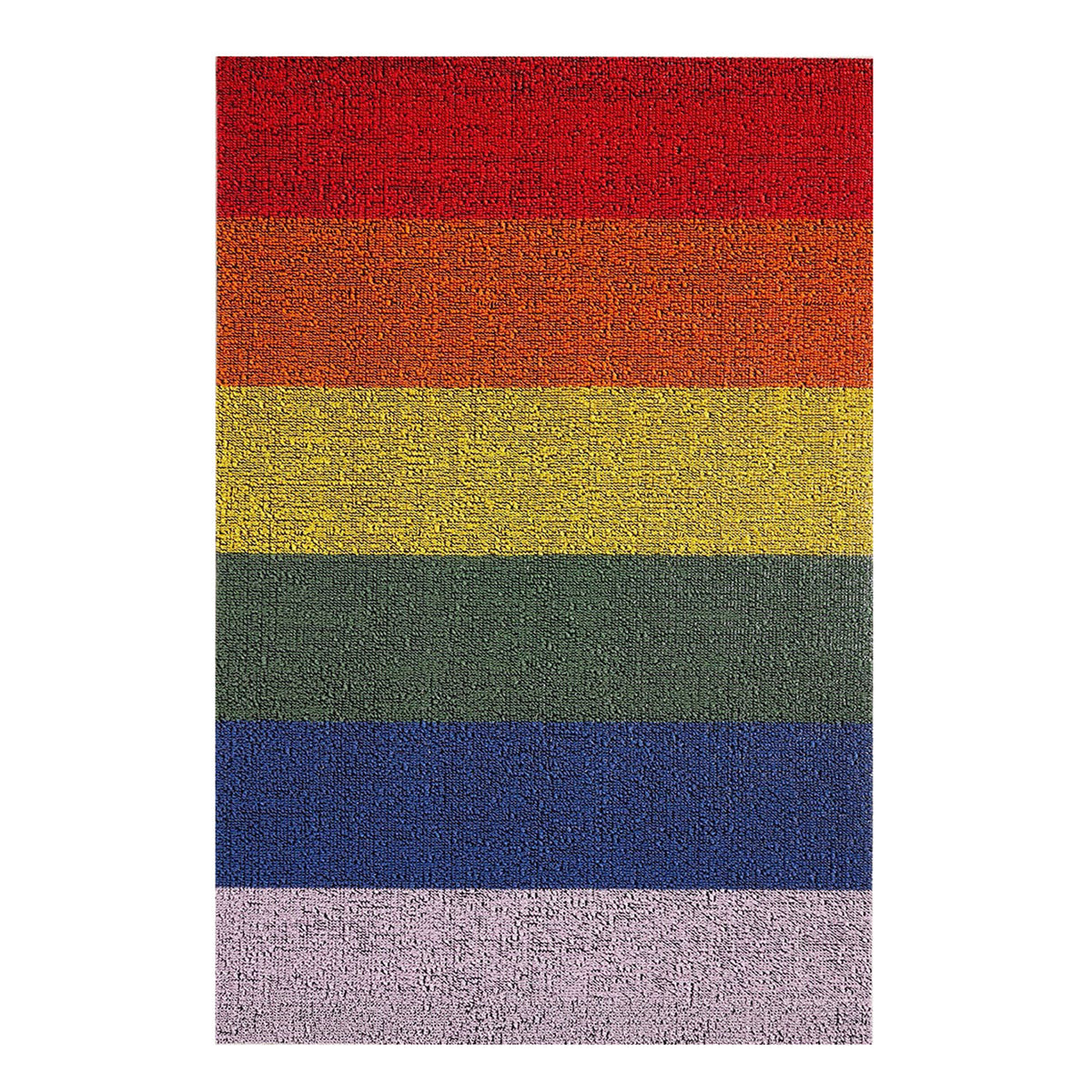 Big Stripe Shag Mats - Rainbow