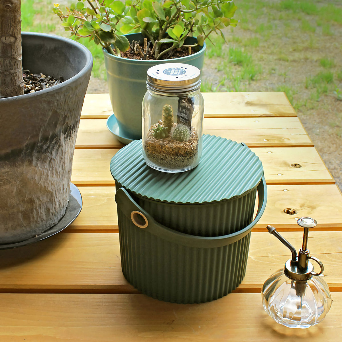 Hachiman Buckets - Garden Green