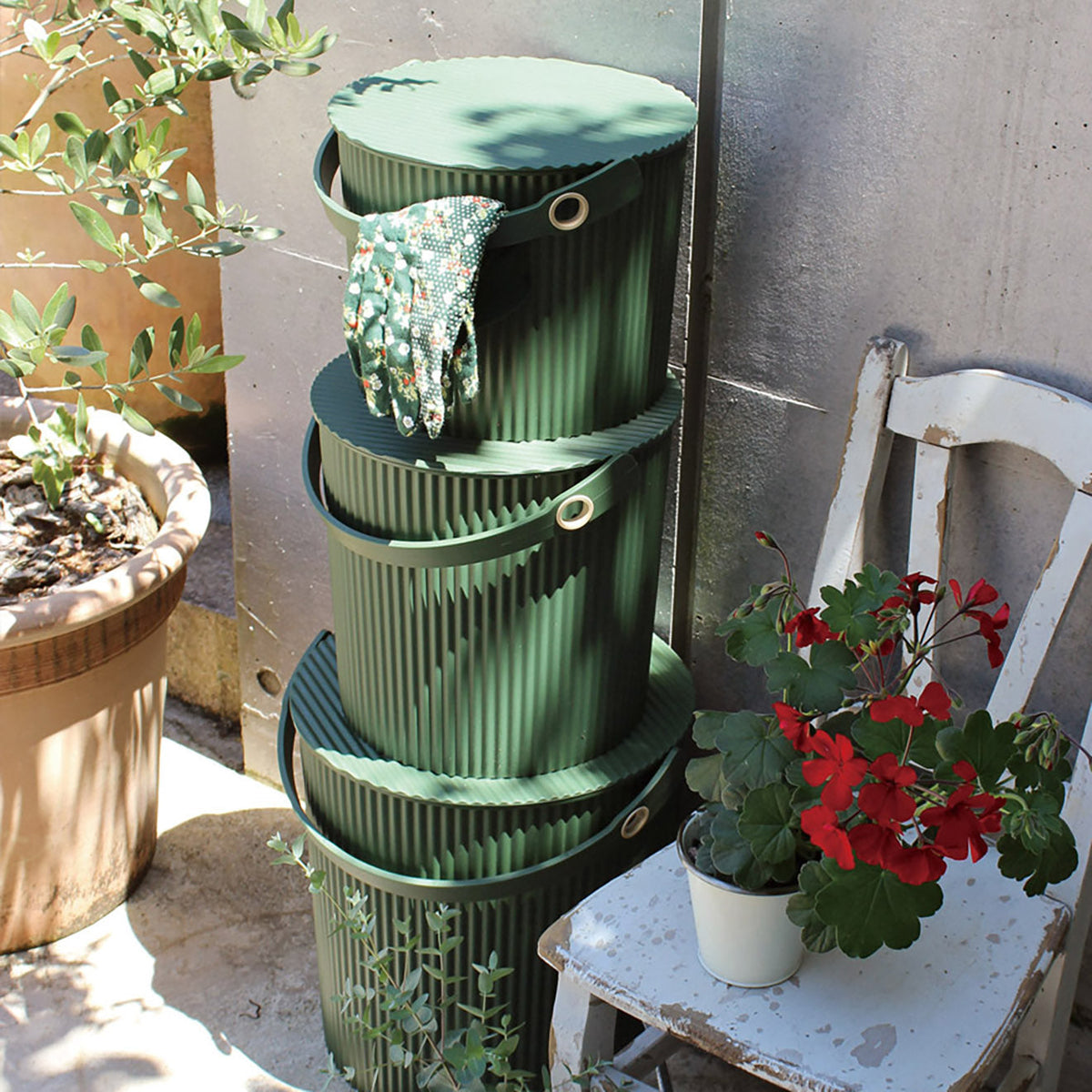 Hachiman Buckets - Garden Green