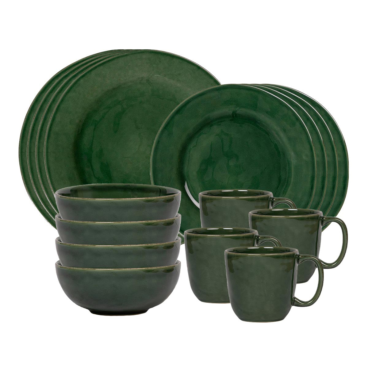 Puro 16 Piece Dinnerware Set, Service for 4 Basil