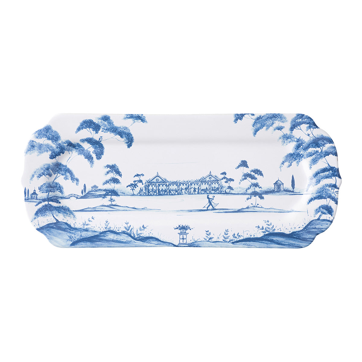 Country Estate 15" Hostess Tray Delft Blue