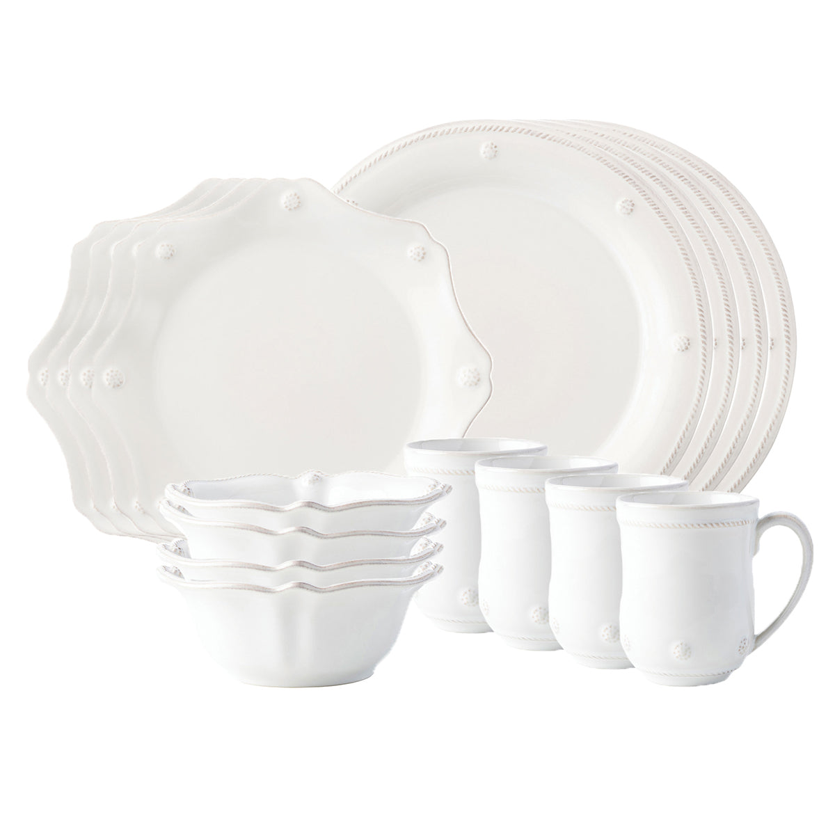 Berry & Thread Classic 16pc Place Setting Whitewash