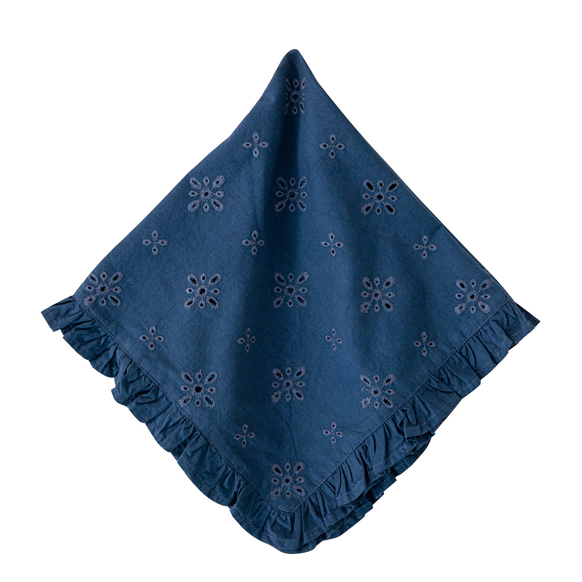 Eyelet Napkin - Individaul Navy