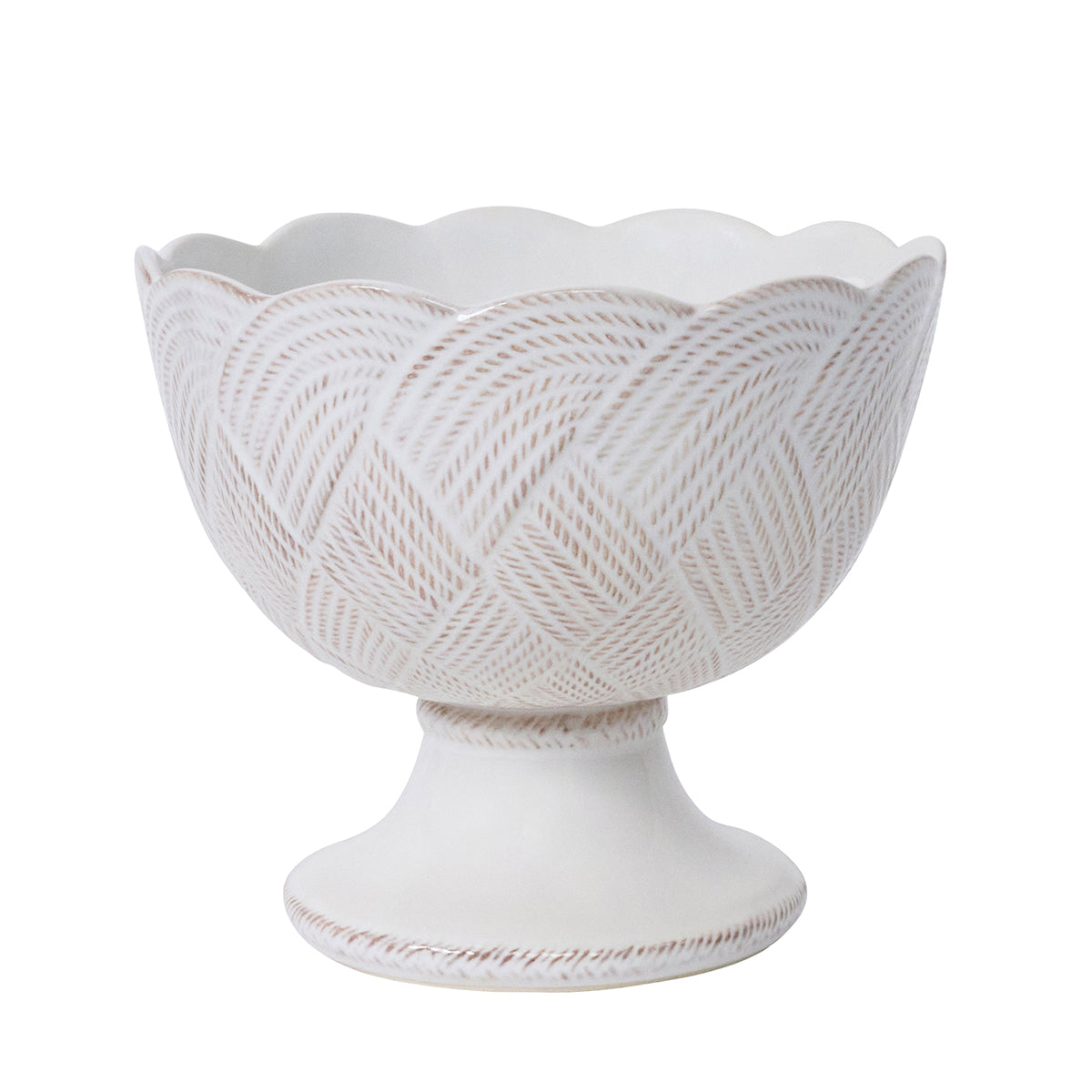 Le Panier Mystic Knot Footed Bowl - Whitewash