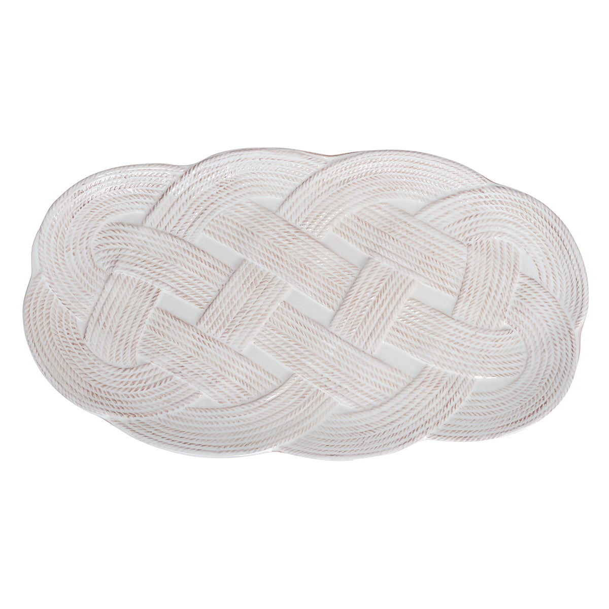 Le Panier Mystic Knot 15" Hostess Tray - Whitewash