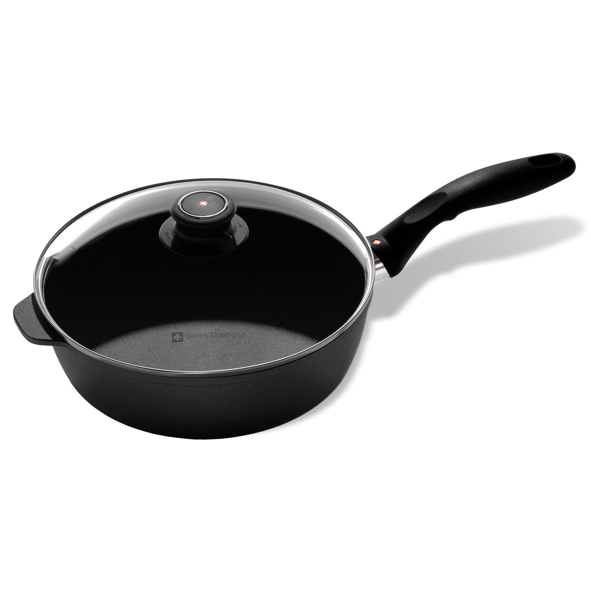 Swiss Diamond XD Nonstick Saute Pan with Glass Lid - Induction — 3.2 qt