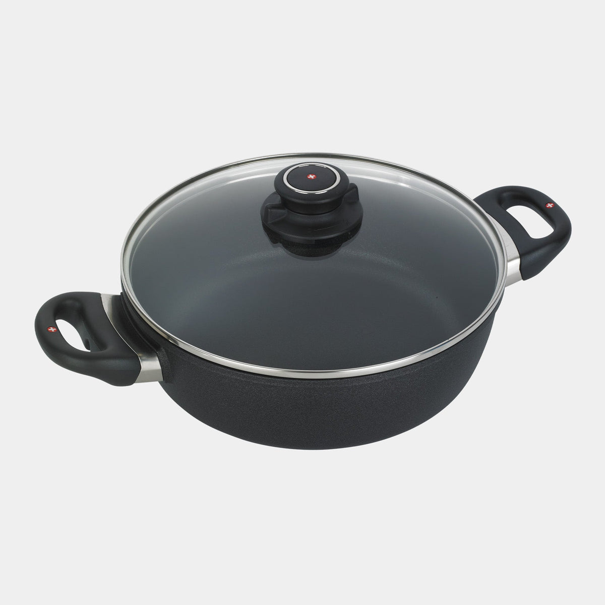 Swiss Diamond XD Nonstick Casserole with Glass Lid - Induction — 3.2 qt