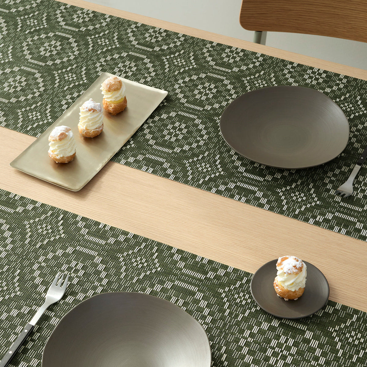 Overshot Table Runners - Thyme