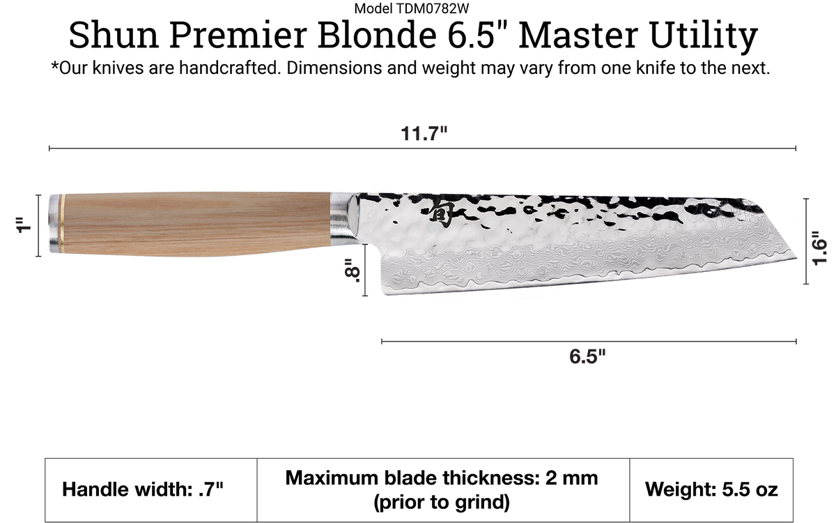 Shun Premier Blonde 6.5" Master Utility Knife — Blonde