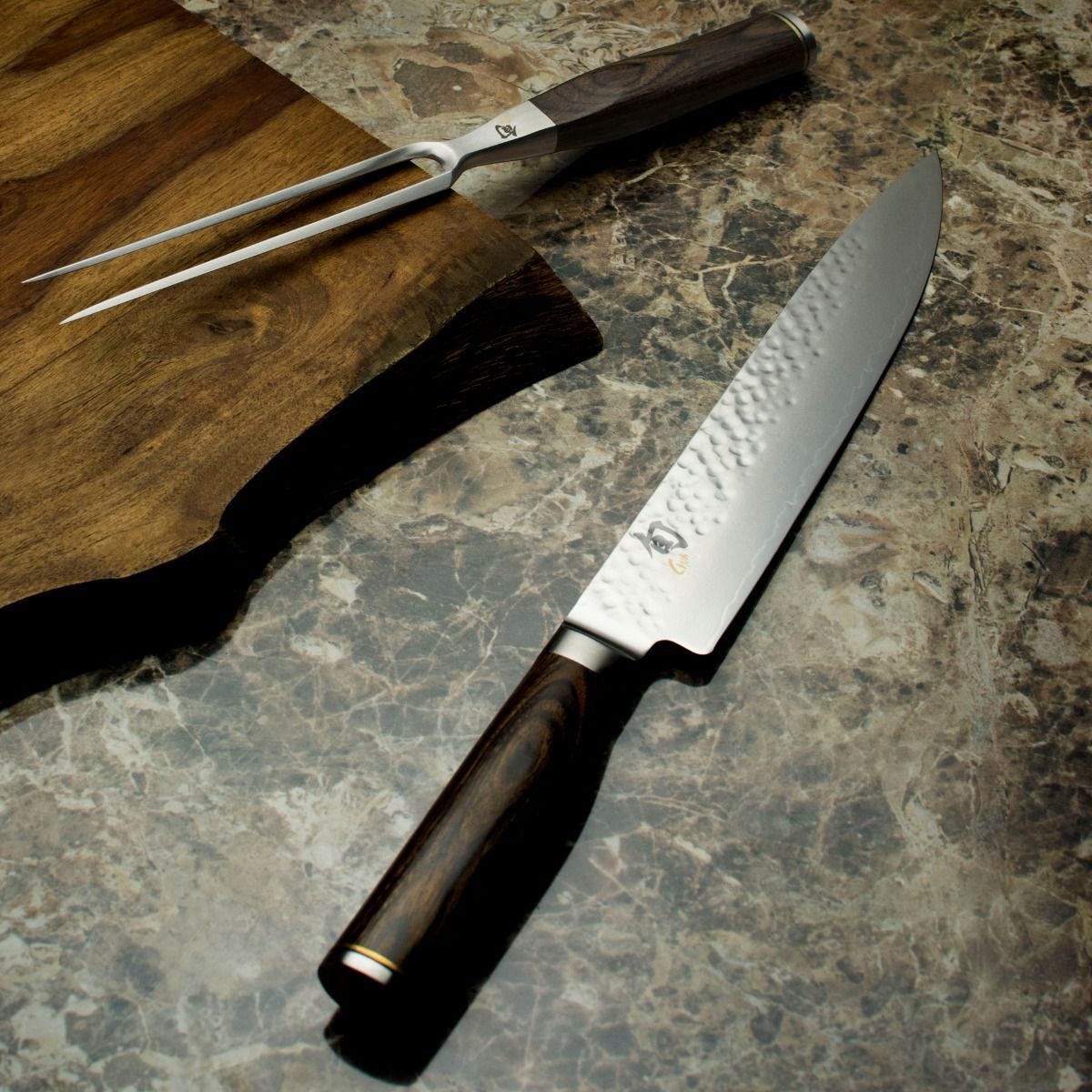 Shun Premier Blonde 2-Piece Carving Set — Walnut