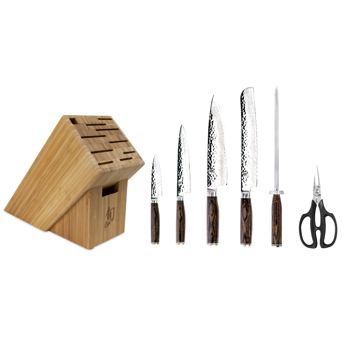 Shun Premier 7-Piece Essential Block Set — Walnut